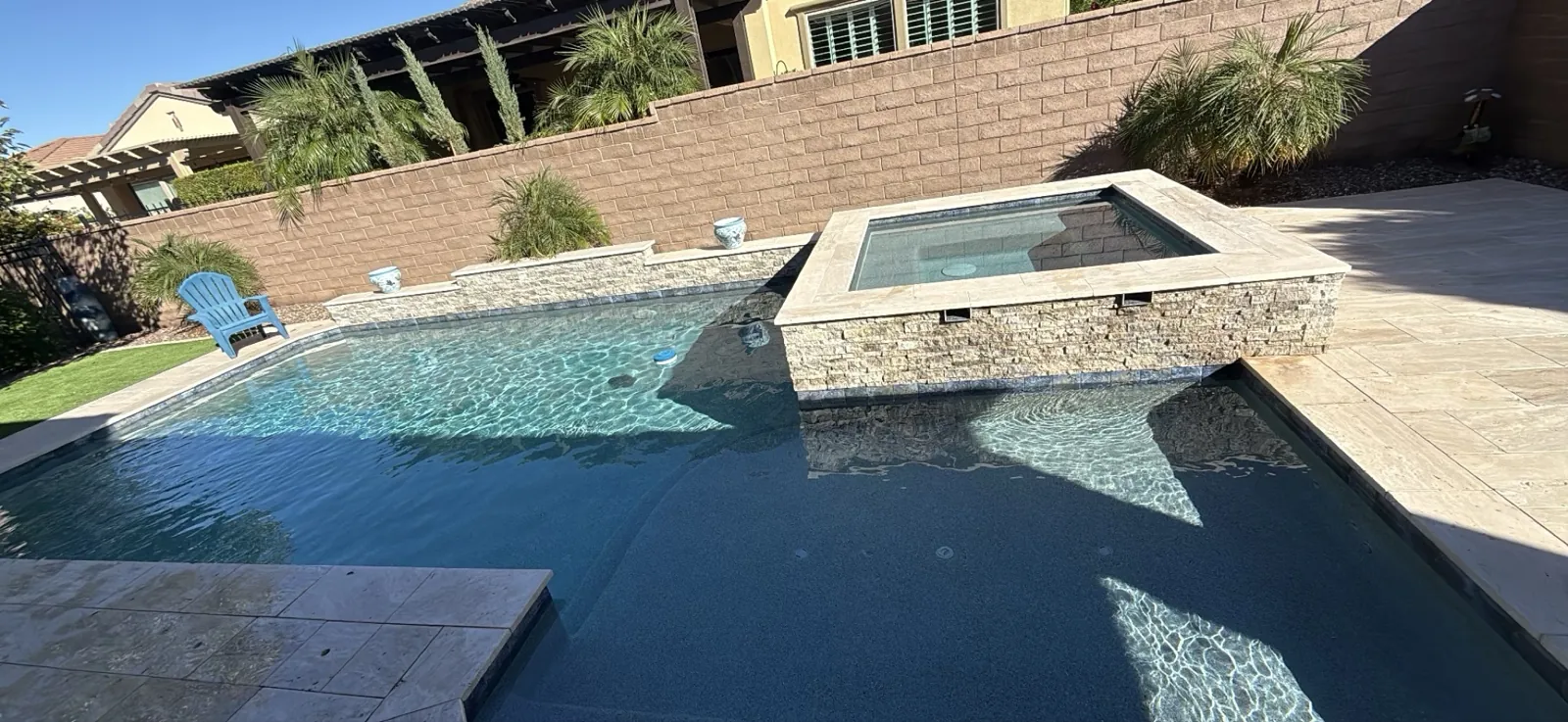 Raised Spas & Water Features in Queen Creek Pools